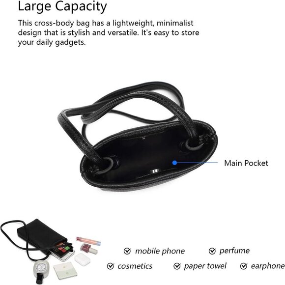 Small Crossbody Bag for Women Mini Purse Lightweight Stylish Functional - Picture 4 of 9